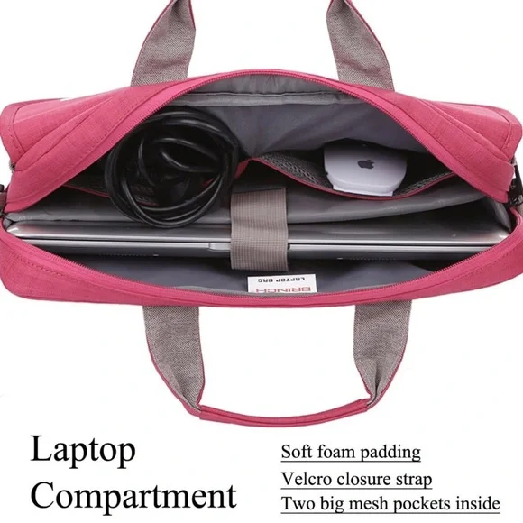 EUC BRINCH Laptop Bag Oxford Fabric Portable Notebook Messenger Bag - Picture 3 of 13